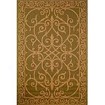 Patio Wrought Ironwork Indoor/outdoor Rug In Green