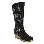 Pazzo Tyraa Studded Sede Wedge Heel Boot