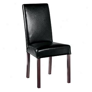 Pedro Set Of 2 Black Leather Dining Chairs