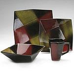 Piazza 16pc Geometric Dinnerware Set For Four