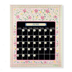 Pink Floral Perpetual Calendar