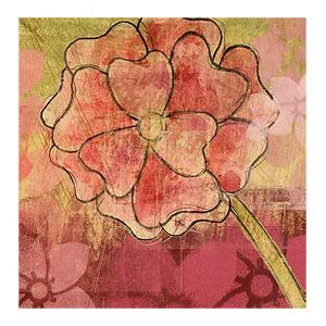 Pink Garden Menagerie Wrapped Canvas Print