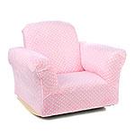 Plush Chenille Pink Polka Dot Rocker