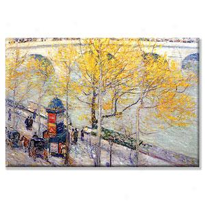 Pont Royal, Paris Canvas Print By Hassam