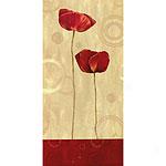 Pop Art Poppies I Canvas Art By Daphne Brissonnet