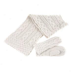 Portolano 2pc Off White Chucky Wool Blend Set