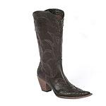 Prima Base Western Boot With Snakeskin Trim