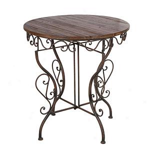 Privilege Brown Forest & Iron Bistro Table