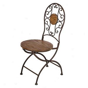 Privileg eBrown Wood & Iron Folding Chair