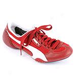 Puma Leather Sneaker With Nylon Trim & Lace