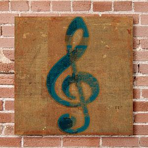 Qwerties Treble Clef Canvas Print