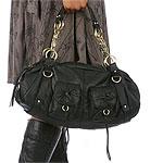 Rampage Distressed Faux Leather Bag