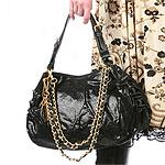 Rampage Marquee Faux Crackle Leather Sack