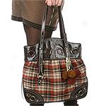 Rampage Underground Plaid Tote