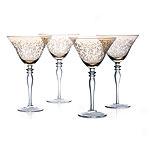Remembrance Amber Set Of 4 Martinis