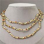 Rf Designer 18k Plated Multiple Gemstone Necklace