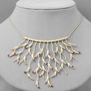 Rf Jewelry Desginer 18k Multi-gemstone Necklace