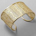 Rf Jewelry Designer Woven 18k Plated Cuff Bracelet