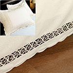 Ric Rac Ecru Lace Bedskirt & Shams Set