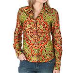 Robert Graham Maya Red Print Cotton Shirt