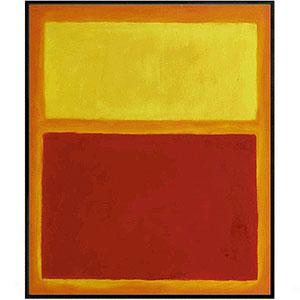 Rothko Orange And Yellow Framed Oil Painting