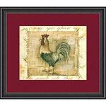 Rustic Farmhouse Rooster Ii Framed Art Print