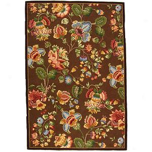 Safavieh Chelsea Chocolate Foral Hooked Wool Rug