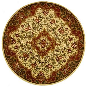 Safavieh Classic Collection Round Ivory Floral Rug