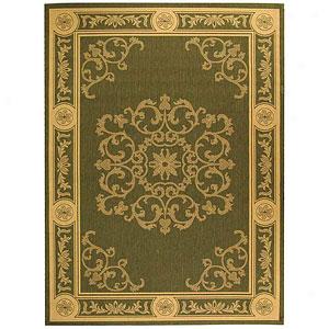 Safavieh Courtyard Collection Green & Natural  Rug