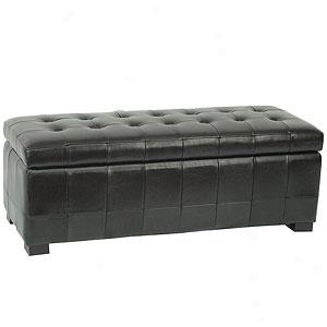 Safavieh Manhattan Black Large Storage Ottoman