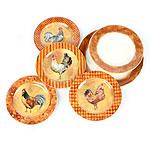 Sango 16pc Rustic Rooster Dinnerware