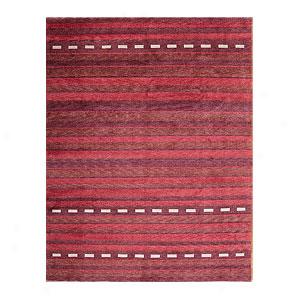 Santa Rosa Collectiion Red Hand Knotted Wool Rug