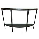 Scarlett Rounded Console Table With Glass Top