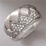 Scott Kay 0.58 Cttw. Diamond & Silver Matte Ring