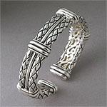 Scott Kay Medium Silver Basketweave Bracelet