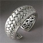 Scott Kay Silver Weaved Medium Cuff Bracelet