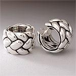 Scott Kay Sterling Silver Weaved Hoop Earrings