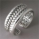 Scott Kay Stitch Weaved Medium Silver Bracelet