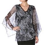 Separates By Nyc Design Co.black Floral Top