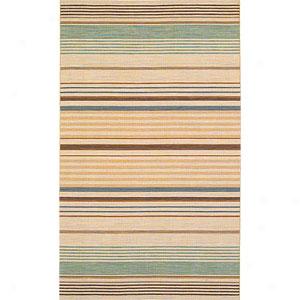 Serenity Hampton Multi Stripe Kilim Loom Wool Rug