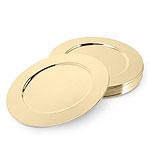 Set Of 12 Gold-tone Chargers