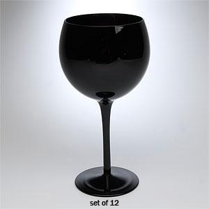 Set Of 12 Midnight Wicked Balloon Goblets