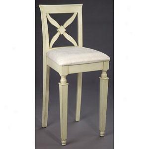 Set Of 2 Classic White Rail Stools