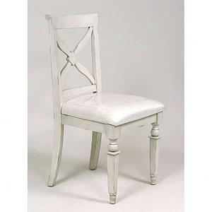 Set Of 2 Cross-back Cushioned Chairs