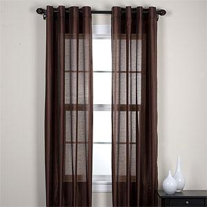 Set Of 2 Milano Faux Silk Grommeted Window Panels