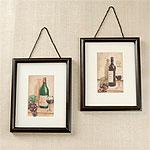 Set Of 2 Wine Motif Framed Art