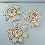 Set Of 3B eaded Flower Stepping Stones