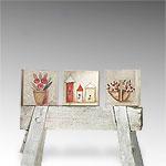 Set Of 3 Garden Art Canvases