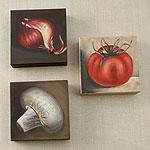 Set Of 3 Vegetables On Canvas
