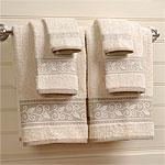 Set Of 6 Undyed Egyptian Cotton Towels